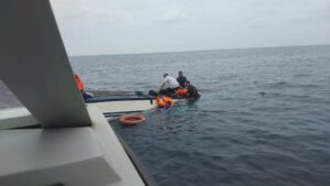 Speedboat Rombongan Bupati Taslim Terbalik di Perairan Tanjung Batu Manuk