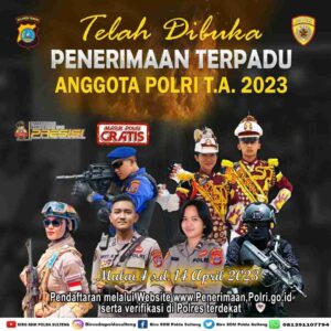 Polda Sulteng buka penerimaan terpadu Anggota Polri T.A 2023