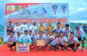Dragon Boat HUT 10 Morowali Utara diikuti Tim Pedayung Nasional