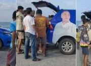 Dihadang Nelayan, Relawan Ahmad Ali Bagikan Spanduk di Parimo